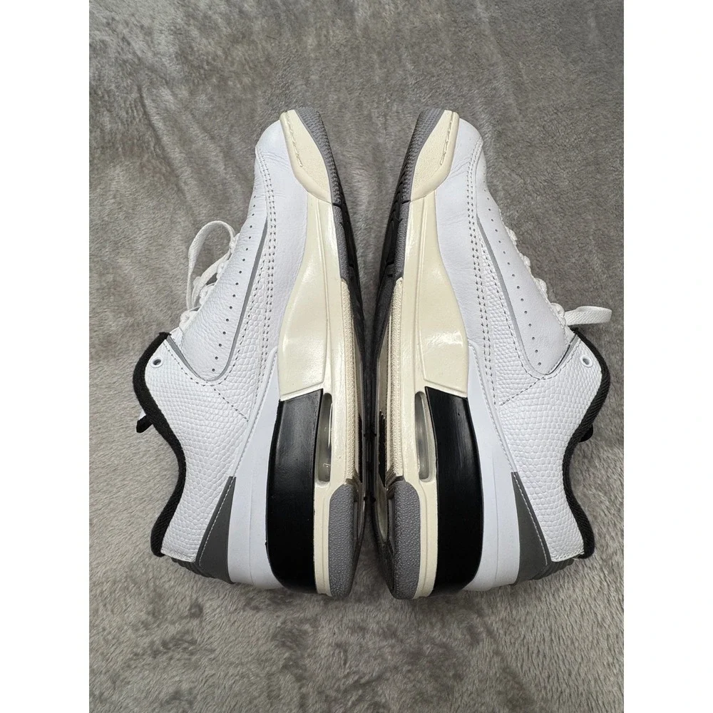 Jordan 2/3 Mens 10 White Black Metallic Silver Low Sneakers FD0383-148